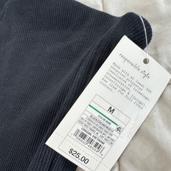 Bubble Mini A Line Black and Cream Strapless Dress A New Day - NWT szM - Picture 2 of 4